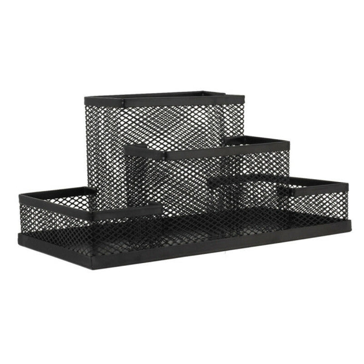 Desk Holder Organizer Metal Mesh Style Pencil Pen Holder Storage Box Home Storage Organization, Size: 15.5x10.2x10cm, Desk Holder
