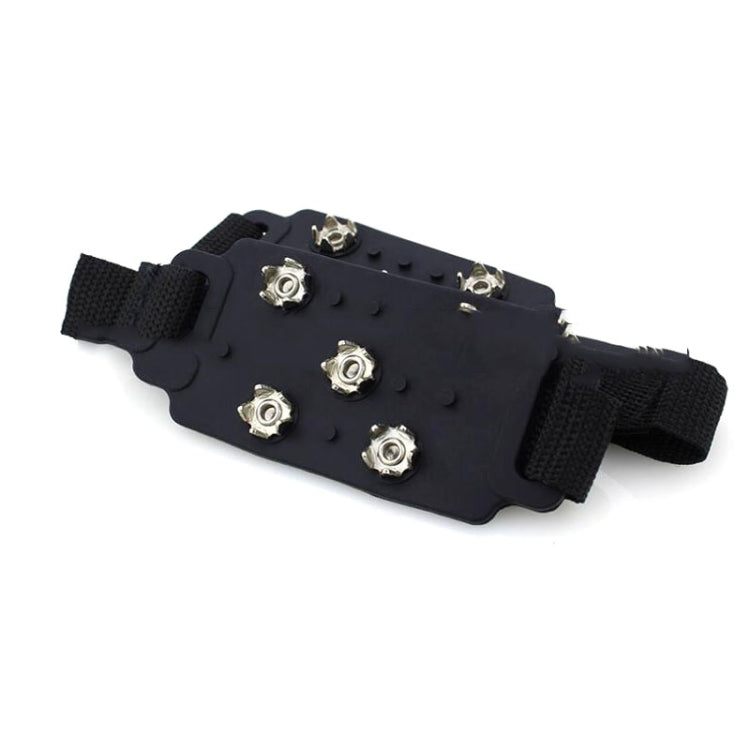 1 Pair Lace-up 5 Teeth Silicone Ice Claw Outdoor Non-slip Shoes Covers for Ice Snow Ground