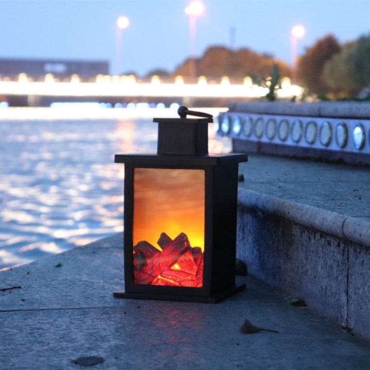 مصابيح طاولة LED خارجية مدفأة صناعية شمعدان فحم لهب ديكور عتيق