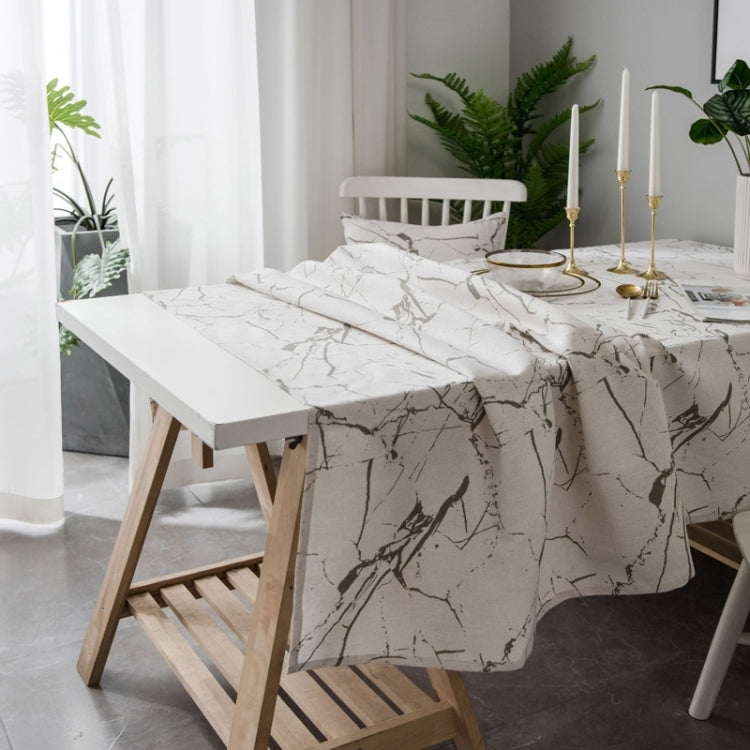 Marble Pattern Minimalist Tablecloth Cover Table Cloth Cotton Linen Dust-proof Cabinet Cloth, 60x60cm, 90x90cm, 100x140cm, 140x140cm, 140x160cm, 140x180cm, 140x200cm, 140x220cm, 140x250cm, 140x260cm, 140x300cm