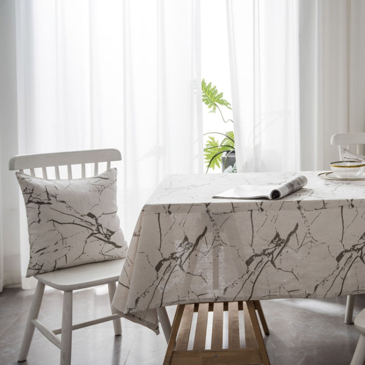 Marble Pattern Minimalist Tablecloth Cover Table Cloth Cotton Linen Dust-proof Cabinet Cloth, 60x60cm, 90x90cm, 100x140cm, 140x140cm, 140x160cm, 140x180cm, 140x200cm, 140x220cm, 140x250cm, 140x260cm, 140x300cm