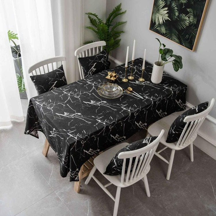 Marble Pattern Minimalist Tablecloth Cover Table Cloth Cotton Linen Dust-proof Cabinet Cloth, 60x60cm, 90x90cm, 100x140cm, 140x140cm, 140x160cm, 140x180cm, 140x200cm, 140x220cm, 140x250cm, 140x260cm, 140x300cm