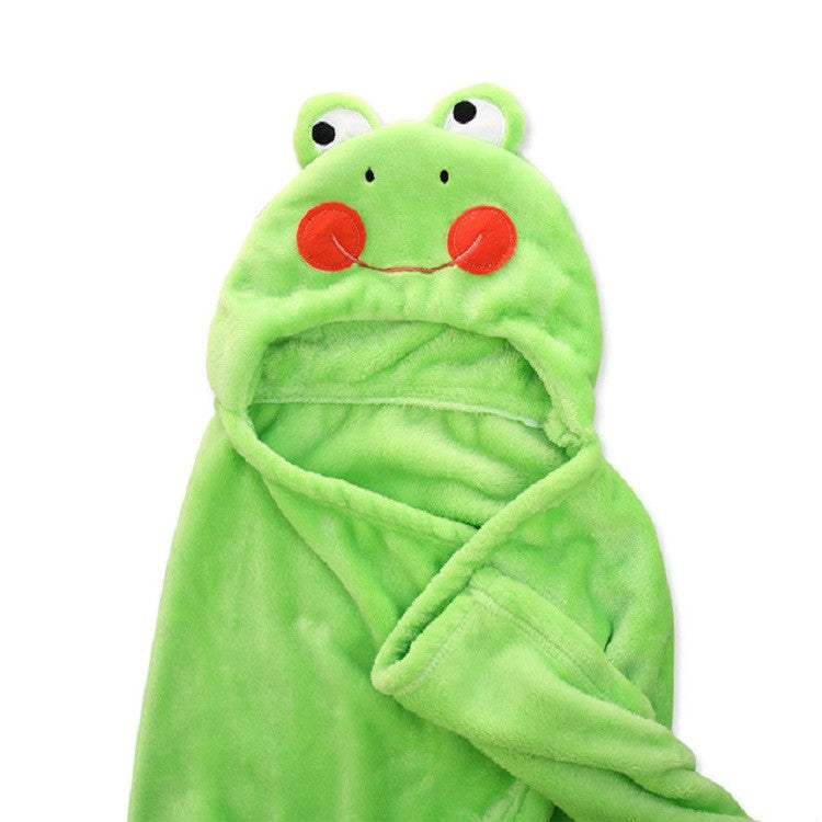 Baby Animal Shape Hooded Cape Bath Towel, 100×75cm