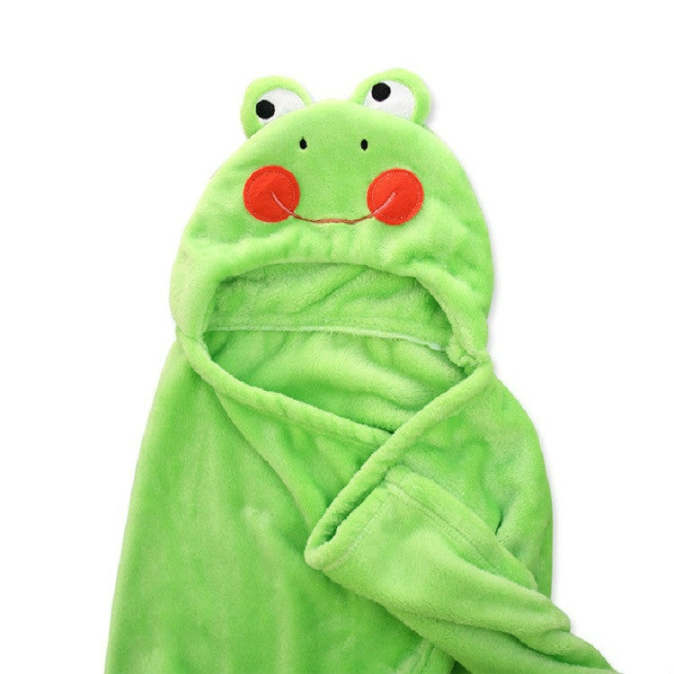 Baby Animal Shape Hooded Cape Bath Towel, 100×75cm