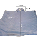 Baby Animal Shape Hooded Cape Bath Towel, 100×75cm