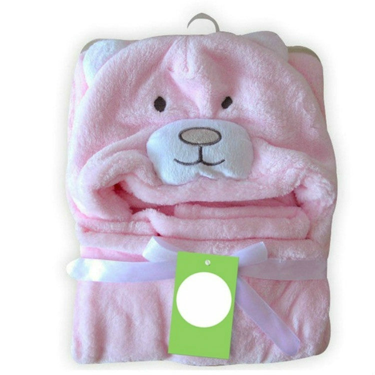 Baby Animal Shape Hooded Cape Bath Towel, 100×75cm