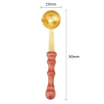 Retro Seal Fire Paint Seal Spoon Wooden Melting Wax Dedicated Measuring Spoon, Measuring Spoon