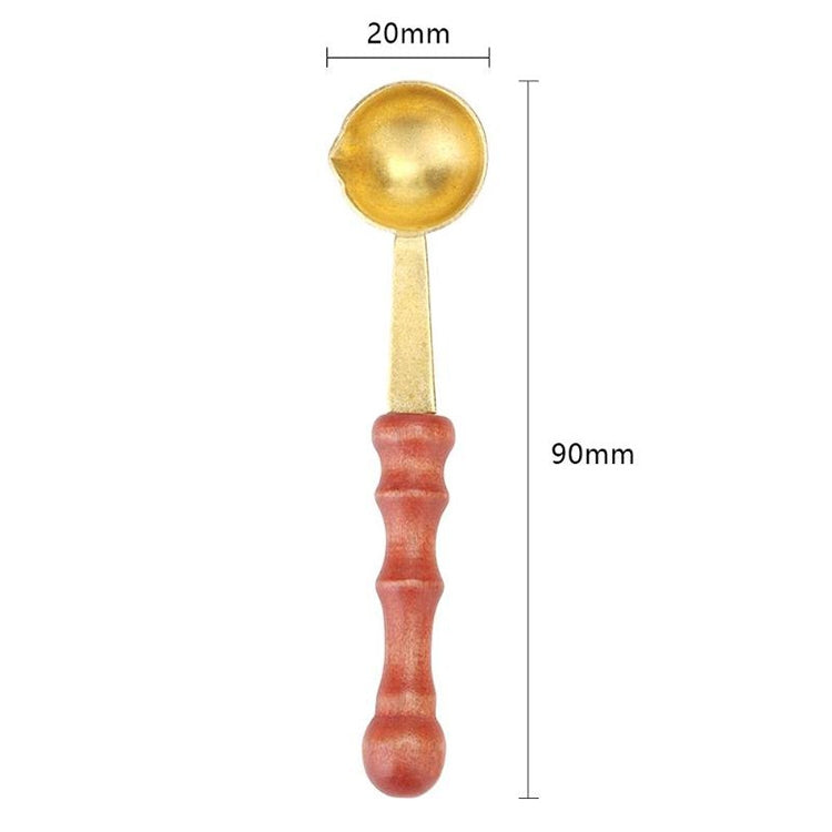 Retro Seal Fire Paint Seal Spoon Wooden Melting Wax Dedicated Measuring Spoon, Measuring Spoon