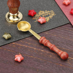 Retro Seal Fire Paint Seal Spoon Wooden Melting Wax Dedicated Measuring Spoon, Measuring Spoon