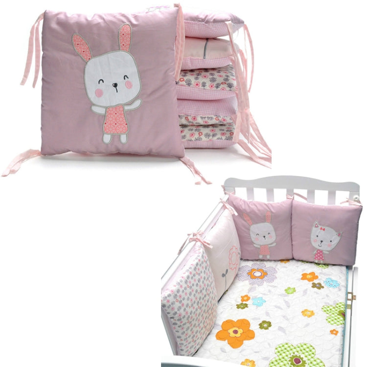 Crib Perimeter Embroidery Bunny Bedding Baby Cotton Anti-collision, 30 x 30 cm