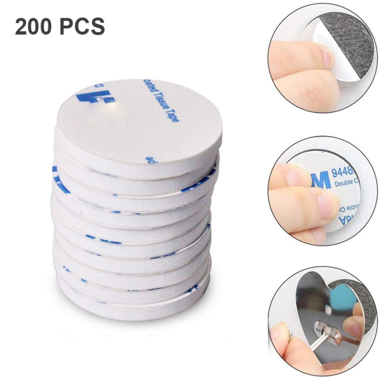 Round EVA Foam Double-sided Adhesive Strong High-viscosity Sponge Sticker, 200 PCS 20x1.5mm, 200 PCS 25x1.5mm, 150 PCS 30x1.5mm, 100 PCS 40x1.5mm, 72 PCS 50x1.5mm, 48 PCS 60x1.5mm, 24 PCS 80x1.5mm