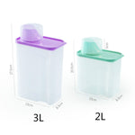 Household Plastic Transparent Washing Powder Storage Box Storage Container, 2L, 3L