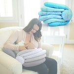 Baby Feeding Pillow Multi-functional Newborn Baby Breastfeeding Artifact Anti-vomiting Crib, Crib Pink, Crib Light Blue, Crib Gray