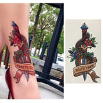 3 PCS Totem Half Arm Tattoo Sticker Waterproof Men And Women Flower Arm Tattoo Sticker, Elephant, Snake, Compass, Flowers