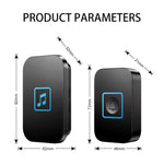 Sonnette de porte électronique CACAZI A86 avec télécommande, prise US, prise UK, prise EU