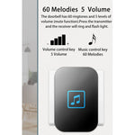 Sonnette de porte électronique CACAZI A86 avec télécommande, prise US, prise UK, prise EU