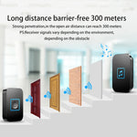 Sonnette de porte électronique CACAZI A86 avec télécommande, prise US, prise UK, prise EU