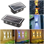 Solar Wall Lamp Outdoor Waterproof Up And Down Double-headed Spotlights, 4LED, 6LED, 8LED