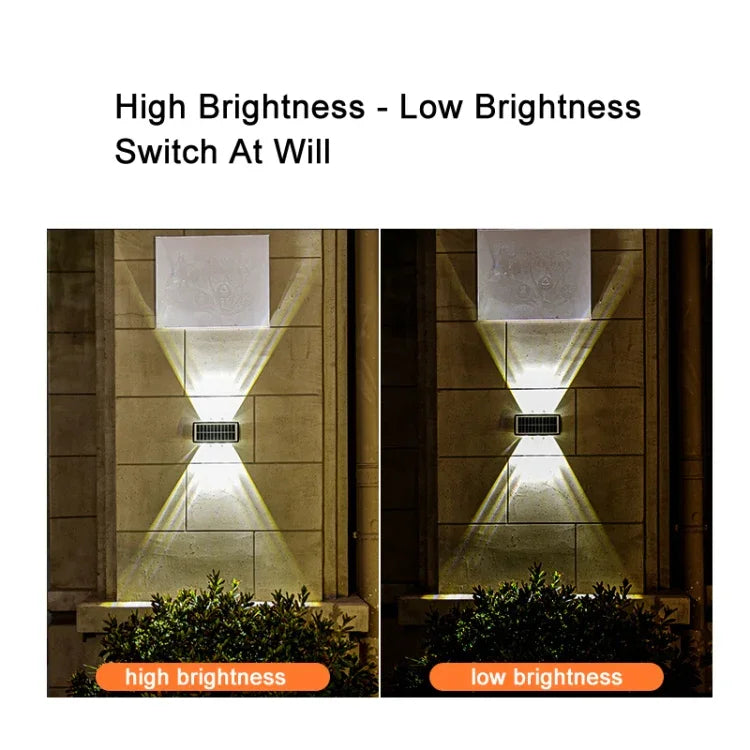 Solar Wall Lamp Outdoor Waterproof Up And Down Double-headed Spotlights, 4LED, 6LED, 8LED