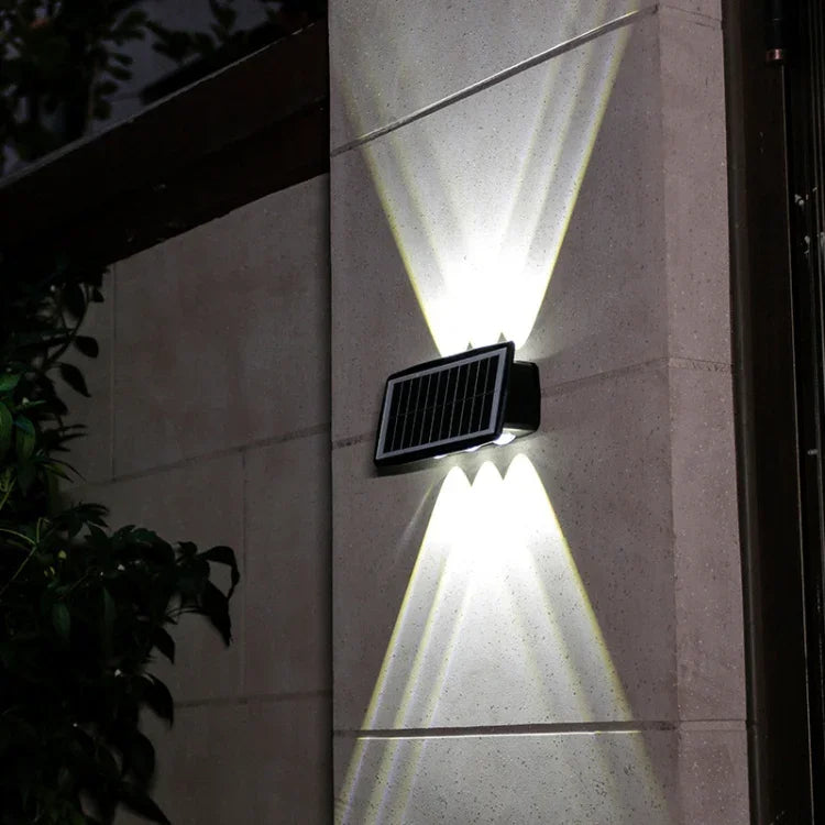 Solar Wall Lamp Outdoor Waterproof Up And Down Double-headed Spotlights, 4LED, 6LED, 8LED