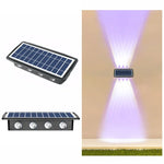 Solar Wall Lamp Outdoor Waterproof Up And Down Double-headed Spotlights, 4LED, 6LED, 8LED