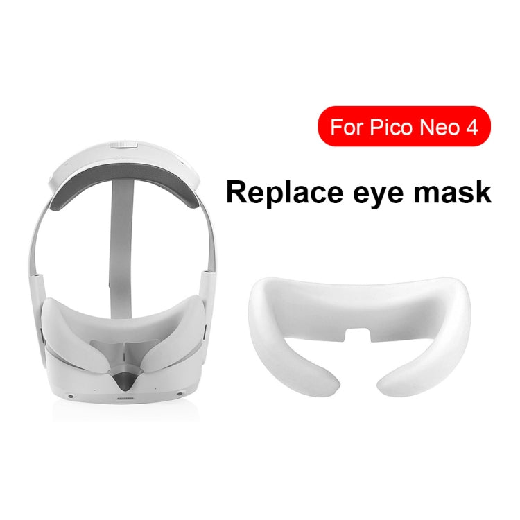 For Pico Neo 4 Silicone VR Glasses Eye Mask Face Eye Pad, White