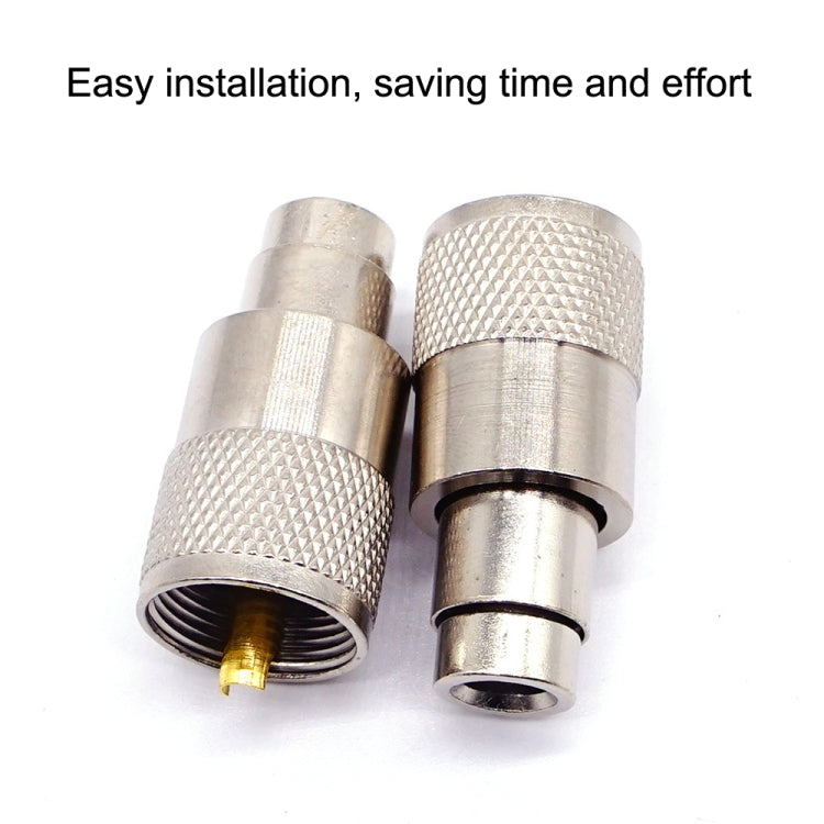 10pcs UHF Male PL259 Connector RG8 / RG58 Cable Lug Antenna Connector, UHF Male