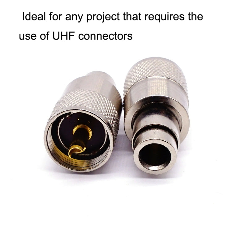 10pcs UHF Male PL259 Connector RG8 / RG58 Cable Lug Antenna Connector, UHF Male