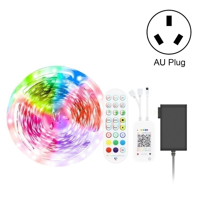 Bluetooth Suit Smart Music Sound Control Light Strip Waterproof 5050 RGB Colorful Atmosphere LED Light Strip With 24-Keys Remote Control, 5M 150 LEDs, 5M 300 LEDs, 10M 300 LEDs, 10M 600 LEDs, 15M 450 LEDs, 15M 270 LEDs, 20M 360 LEDs, 30M 540 LEDs