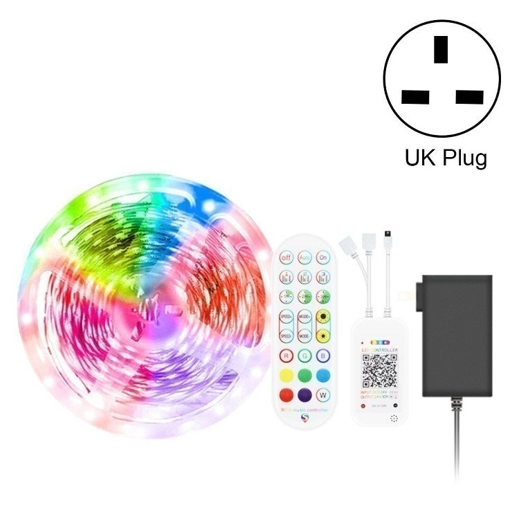 Bluetooth Suit Smart Music Sound Control Light Strip Waterproof 5050 RGB Colorful Atmosphere LED Light Strip With 24-Keys Remote Control, 5M 150 LEDs, 5M 300 LEDs, 10M 300 LEDs, 10M 600 LEDs, 15M 450 LEDs, 20M 360 LEDs, 30M 540 LEDs