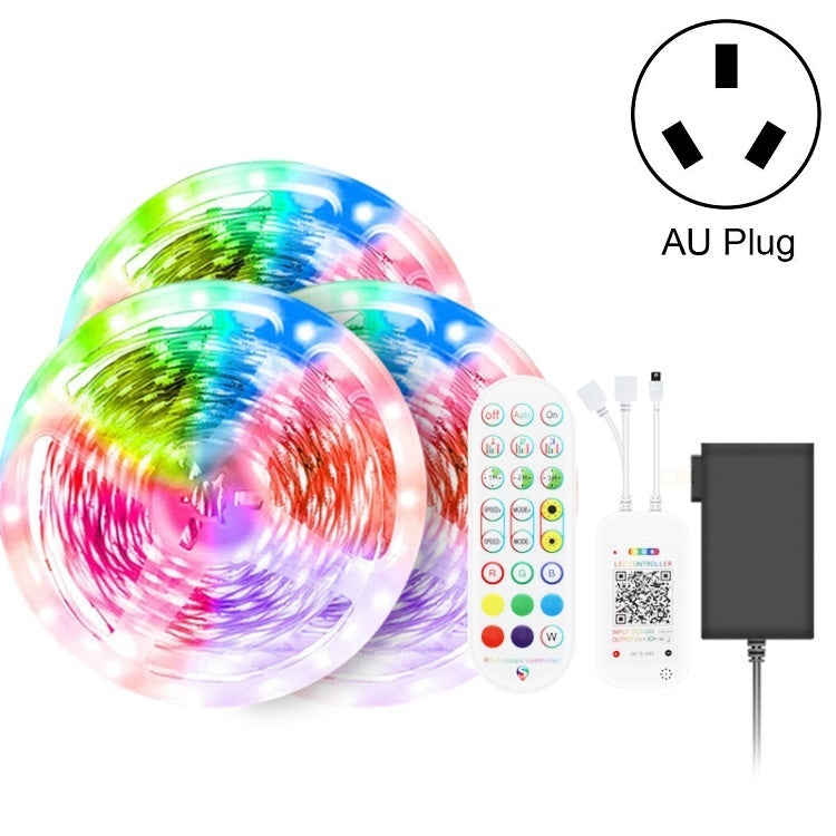 Bluetooth Suit Smart Music Sound Control Light Strip Waterproof 5050 RGB Colorful Atmosphere LED Light Strip With 24-Keys Remote Control, 5M 150 LEDs, 5M 300 LEDs, 10M 300 LEDs, 10M 600 LEDs, 15M 450 LEDs, 15M 270 LEDs, 20M 360 LEDs, 30M 540 LEDs
