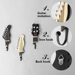 3 PCS Guitar Shape Home Decoration Hook, Guitar Shape Hook