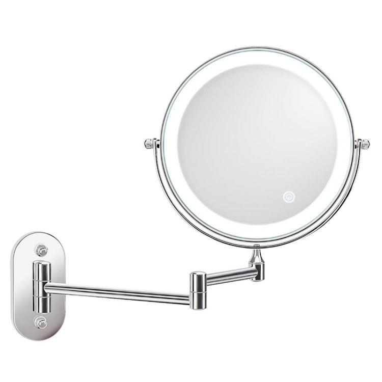 8 Inch Wall-Mounted Double-Sided Makeup Mirror LED Three-Tone Light Bathroom Mirror, Battery Model Silver, USB Charging Silver, Battery Models Matte Nickel Color, USB Charging Matte Nickel Color, USB Charging Matte Gold, Battery Models Black           ...