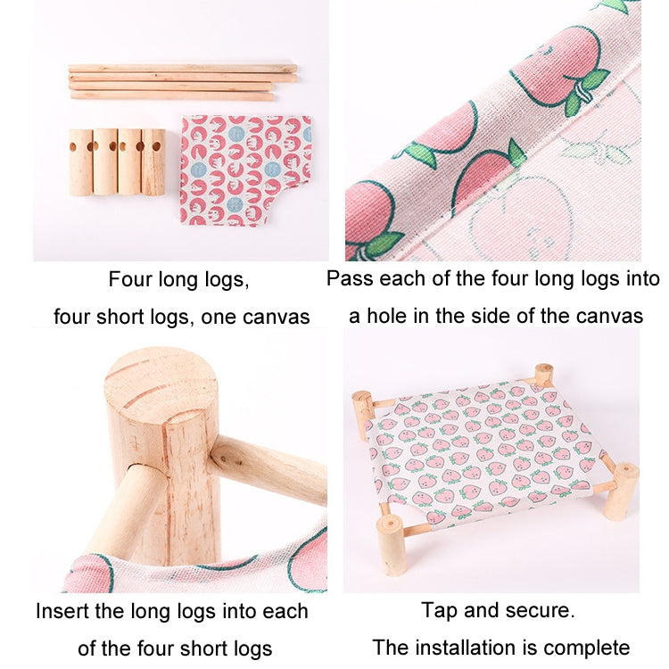 47x52cm Four Seasons Universal Removable And Washable Pet Bed Pet Nest, Small Yellow Duck, Small Color Triangle, Small Wooden Gray Bottom, Small White Cat Head, Small Wooden Alpaca, Small Blue Cat Head, Small Pink Square