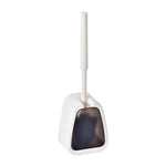 Wall-mounted Toilet Brush Simple No-punching Bathroom Cleaning Brush, White, Black