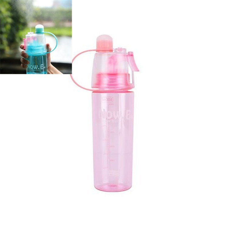 Creative Spray Water Bottle Sports Bottle Portable With Lid Summer Hydration Beauty Plastic Cup, 600 ML, 400 ML
