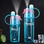 Creative Spray Water Bottle Sports Bottle Portable With Lid Summer Hydration Beauty Plastic Cup, 400 ML, 600 ML