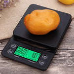 Hand Punch Coffee Scales Timing Electronic Timer Scale Kitchen Scales, 3kg/0.1g, 5kg/0.1g