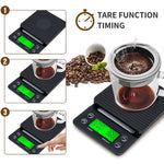Hand Punch Coffee Scales Timing Electronic Timer Scale Kitchen Scales, 3kg/0.1g, 5kg/0.1g