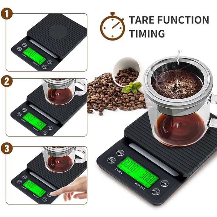 Hand Punch Coffee Scales Timing Electronic Timer Scale Kitchen Scales, 3kg/0.1g, 5kg/0.1g