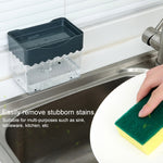 Cleaning Cloth Dishwashing Brush Liquid Box Kitchen Brush Detergent Mixer Press Plastic Soap Box, White, Dark Gray, Dark Blue