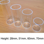 5PCS Acrylic Guitar Slide Tube Folk Slide Block, 28mm(Transparent), 51mm(Transparent), 60mm(Transparent), 70mm(Transparent)