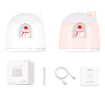 Snowman Humidifier Night Light USB Mute Cute Desktop Air Mini Atomizer Air Humidifier, ZAY-H006 Plug-in, ZAY-H006 Charge