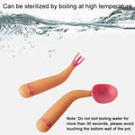 Baby Learning To Eat Bending Training Elbow Twisting Spoon Fork