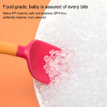 Baby Learning To Eat Bending Training Elbow Twisting Spoon Fork