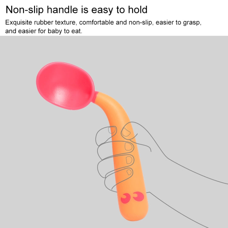 Baby Learning To Eat Bending Training Elbow Twisting Spoon Fork