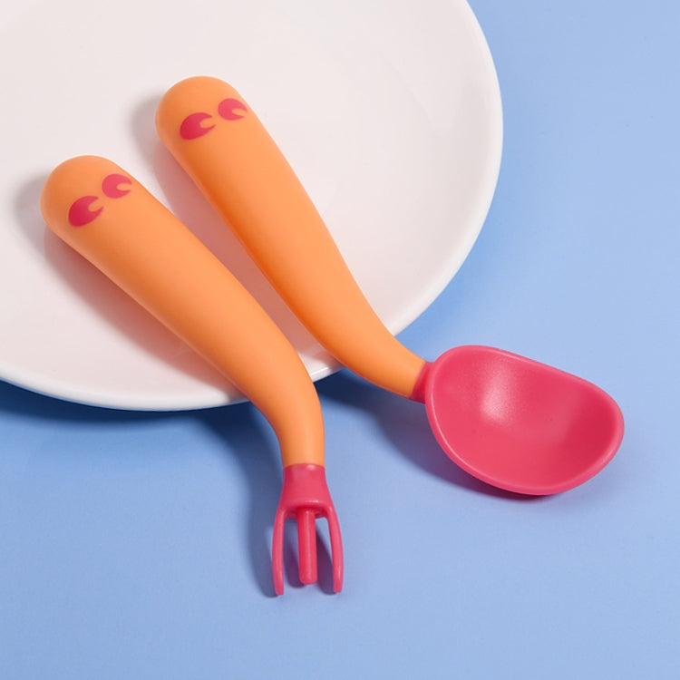 Baby Learning To Eat Bending Training Elbow Twisting Spoon Fork