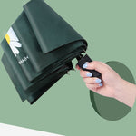 GD Daisy Vinyl Sunny And Rain Umbrella Anti-UV Shade Sunscreen Three Folding Umbrella