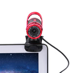 كاميرا دورة شبكة الكمبيوتر HXSJ A859 بدقة 480P مع ميكروفون يمتص الصوت مدمج، أحمر، أسود، بدون وظيفة كاميرا باللون الأسود، بدون وظيفة كاميرا باللون الأحمر