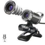 كاميرا دورة شبكة الكمبيوتر HXSJ A859 بدقة 480P مع ميكروفون يمتص الصوت مدمج، أحمر، أسود، بدون وظيفة كاميرا باللون الأسود، بدون وظيفة كاميرا باللون الأحمر